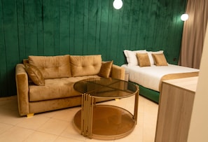 1 habitación y ropa de cama de alta calidad