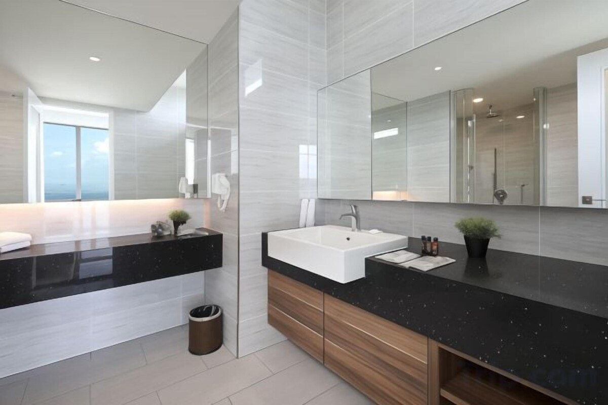 Bathroom | Shower, free toiletries, hair dryer, bathrobes