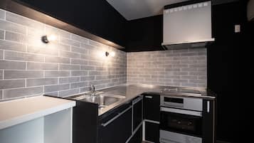 スタジオ アパートメント | 専用キッチン | 冷蔵庫、電子レンジ、コンロ、食器洗い機