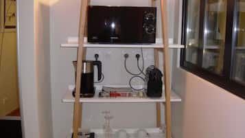 Double or Twin Room | Private kitchen | Fridge, microwave, espresso maker, coffee/tea maker