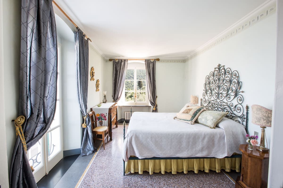 Chambre Double Luxe, salle de bains attenante, vue mer (Riomaggiore)