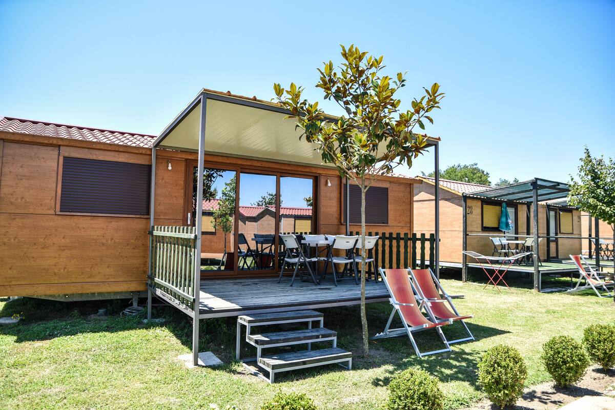 Grand Mobile Home, Multiple Beds | Terrace/patio
