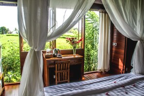 Deluxe cottage, 1 kingsize bed, uitzicht op tuin | Details aan de binnenkant