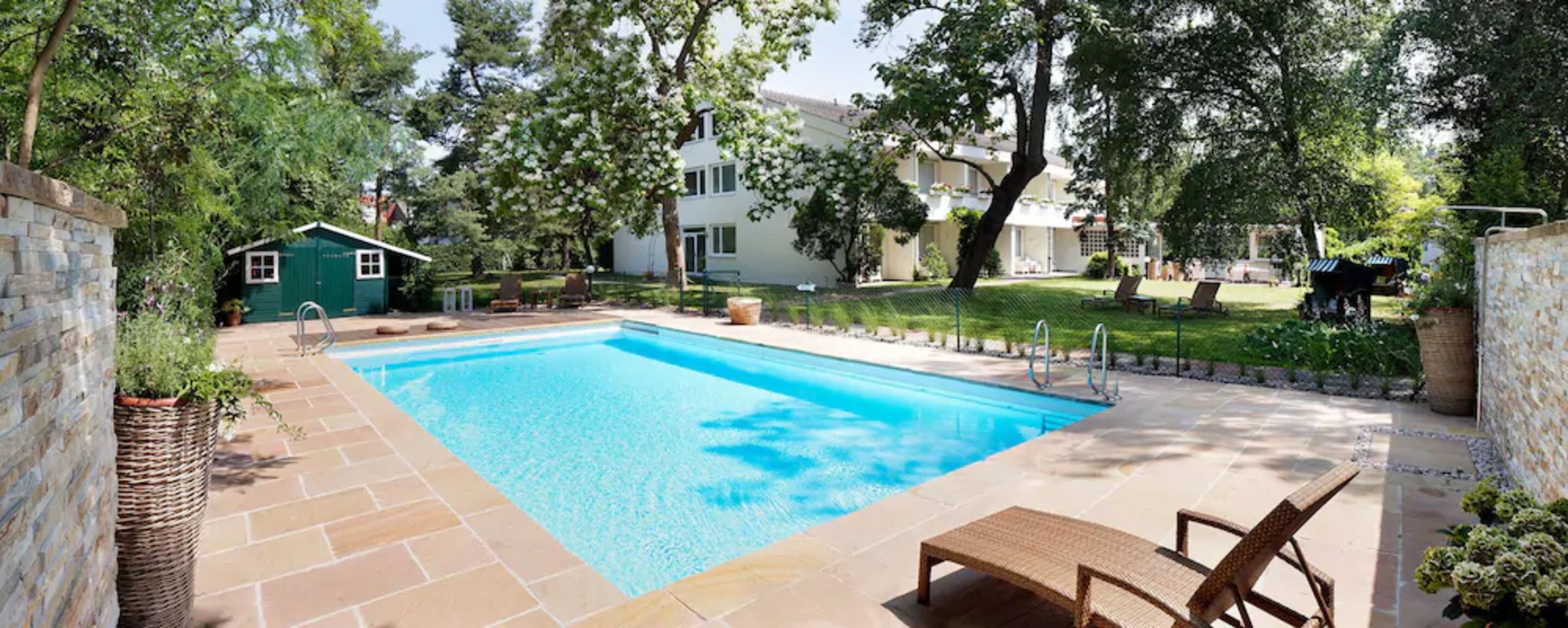 outdoor pool, open 6:00 pm to 11:00 pm, pool loungers