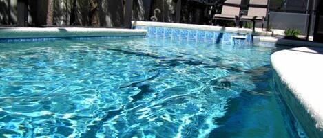 Outdoor pool, a heated pool