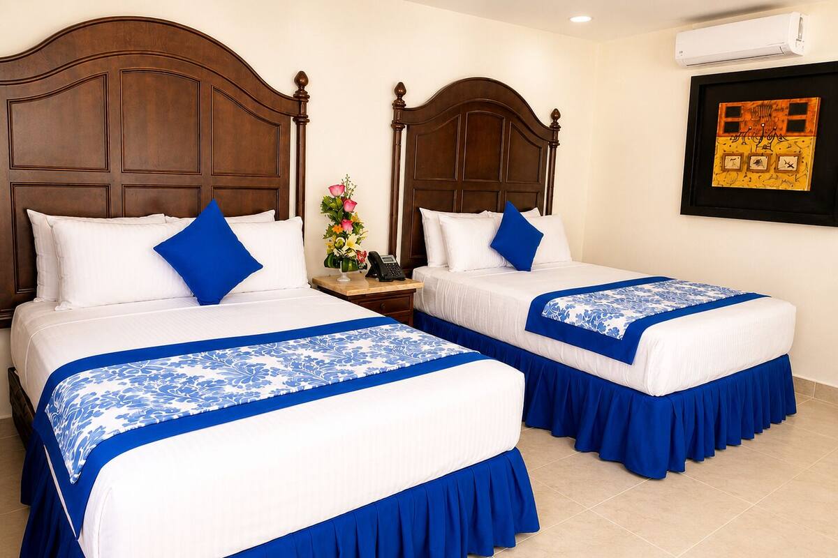 Double Room, 2 Double Beds | In-room safe, iron/ironing board (on request), free WiFi