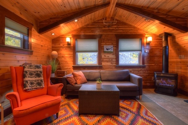 Televisor, llar de foc i reproductor de DVD