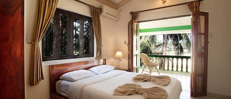 Departamento familiar, 2 habitaciones, vista al jardín | Wifi gratis y ropa de cama