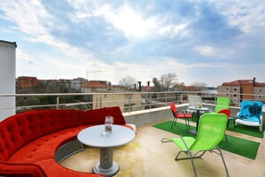 Panoramic Apartment, Multiple Beds, Sea View | Terrace/patio