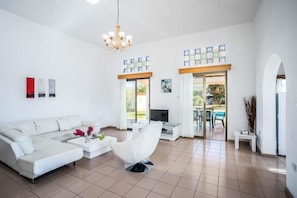 Villa, 3 Bedrooms, Private Pool | Living area | TV, DVD player - Villa Olympus (Pegeia)