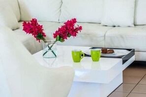 Villa, 3 Bedrooms, Private Pool | Living area | TV, DVD player - Villa Olympus (Pegeia)