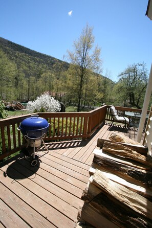 Terrace/patio - Farmhouse with Pool Minutes to Hunter Mountain  (Lanesville)