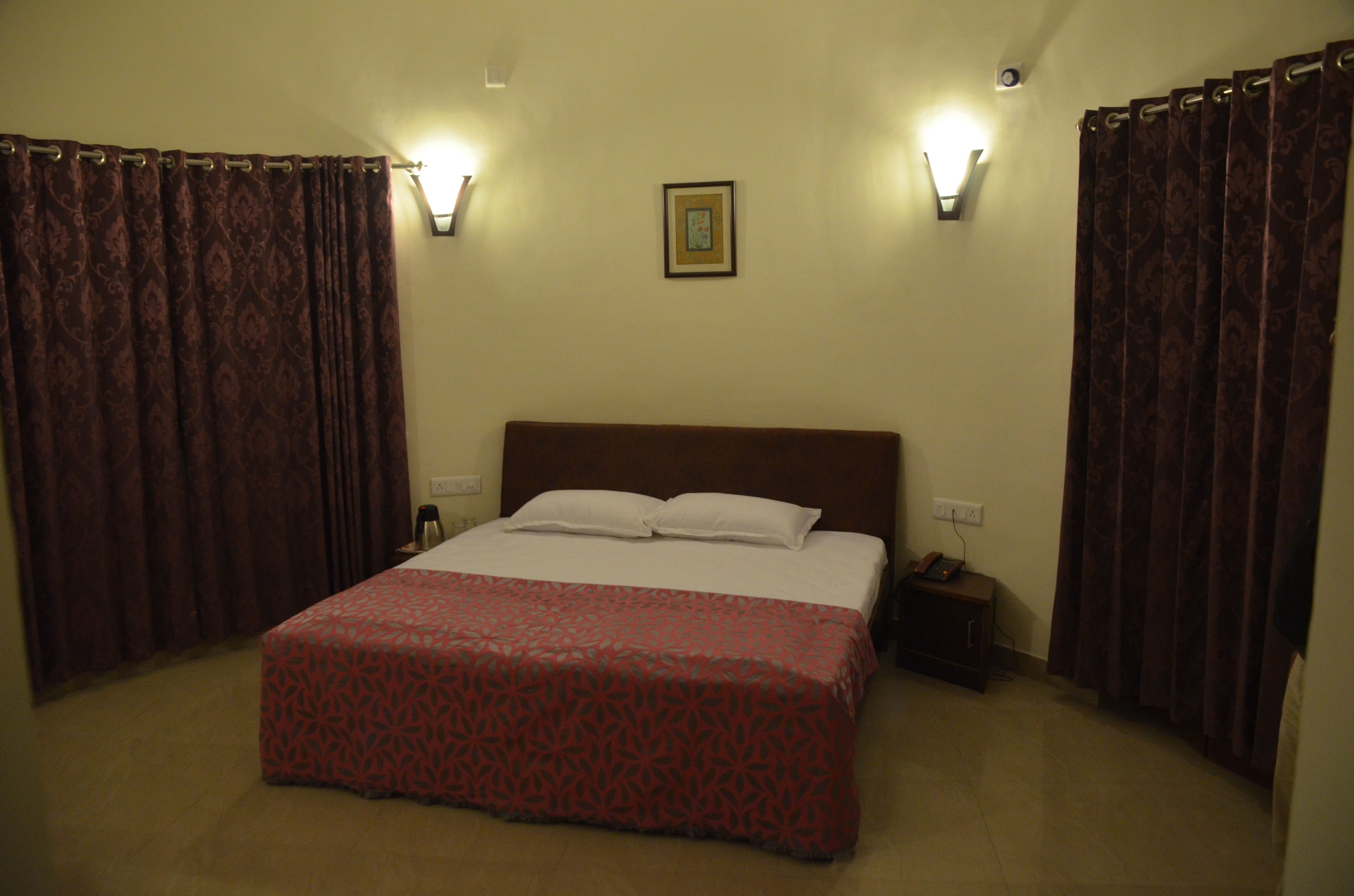 Blackout curtains, rollaway beds, free WiFi, bed sheets