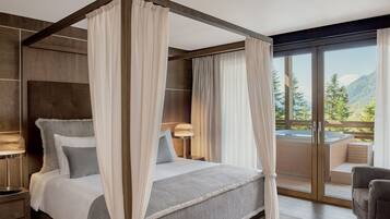 Departamento de lujo, 3 habitaciones | Ropa de cama de alta calidad y minibar