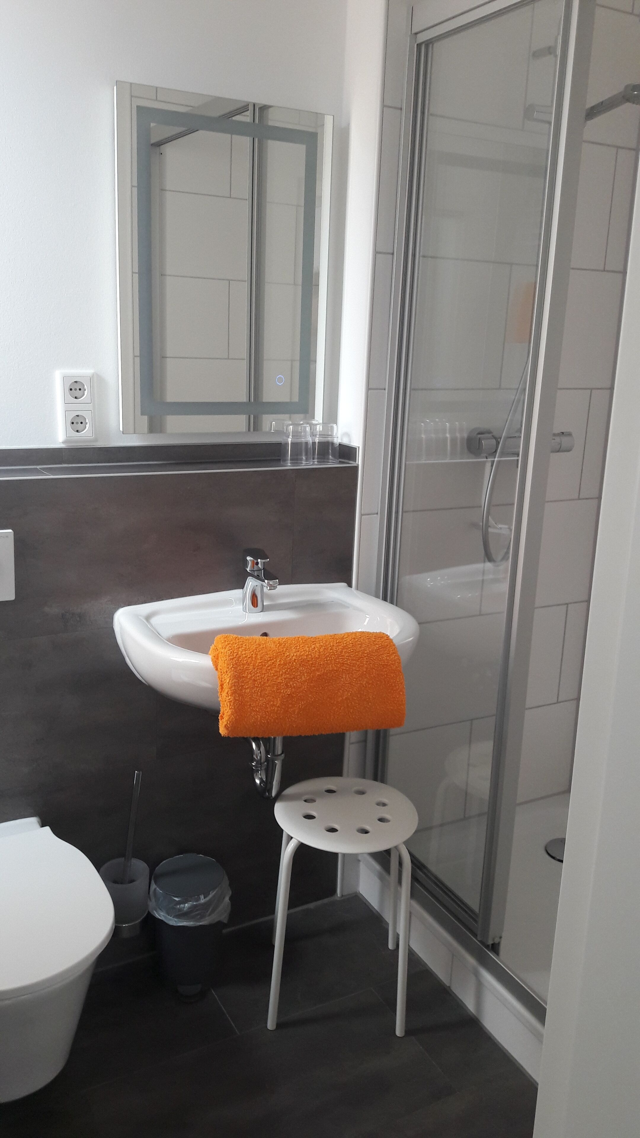 Dusche im Bad