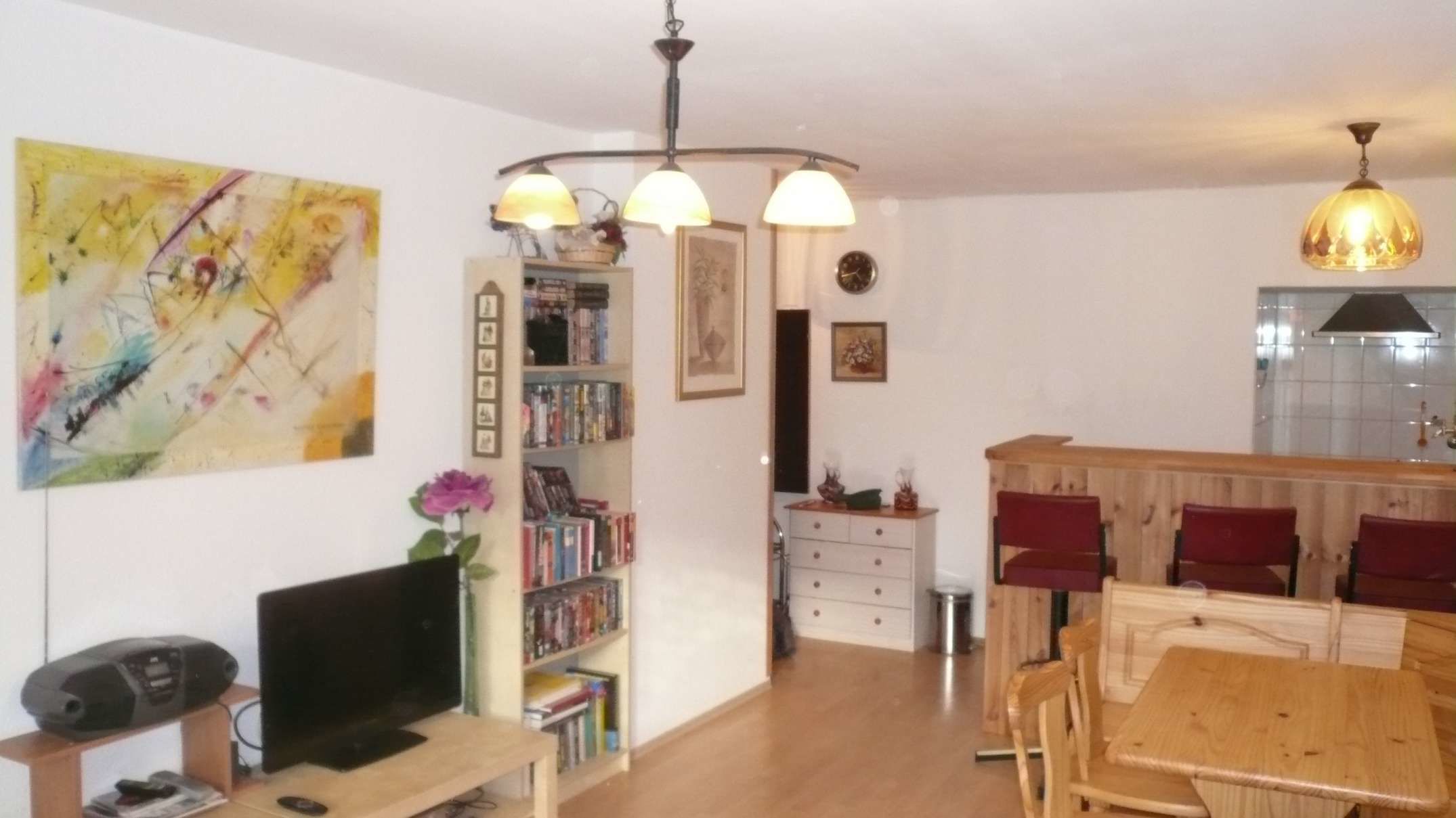 City-Apartment, 1 Schlafzimmer | Wohnbereich | Flachbildfernseher, DVD-Player