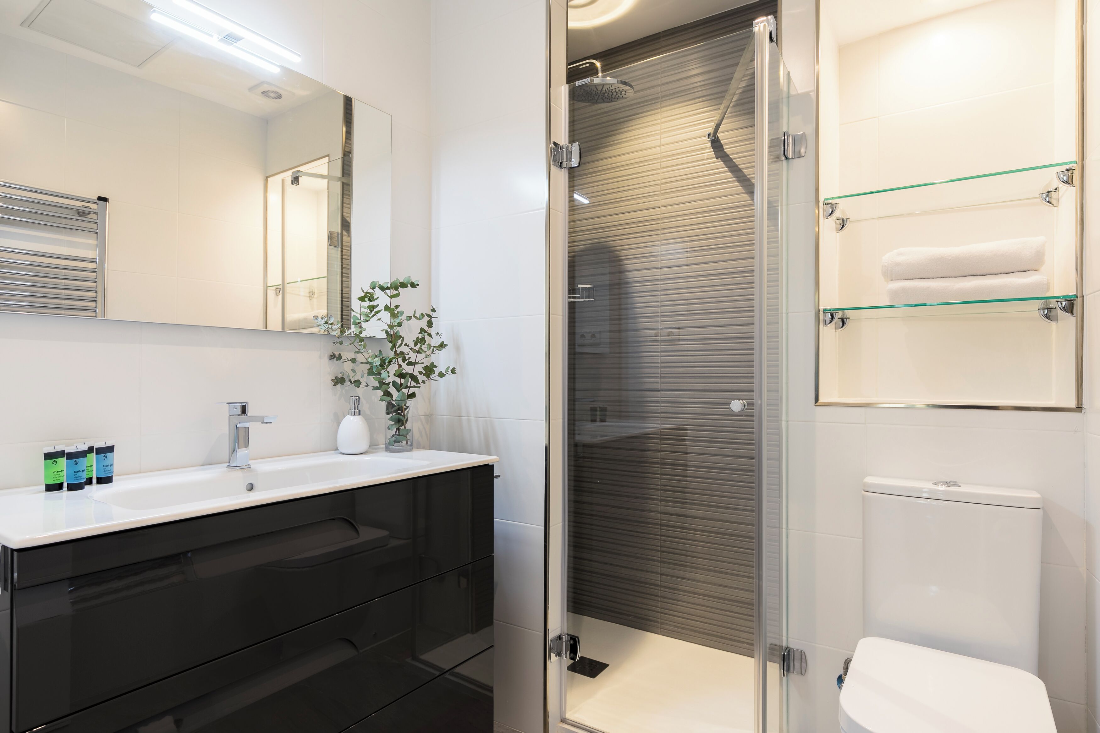Apartament, 1 dormitori (Exterior) | Bany | Dutxa, articles de tocador gratuïts, assecador de cabells i tovalloles 