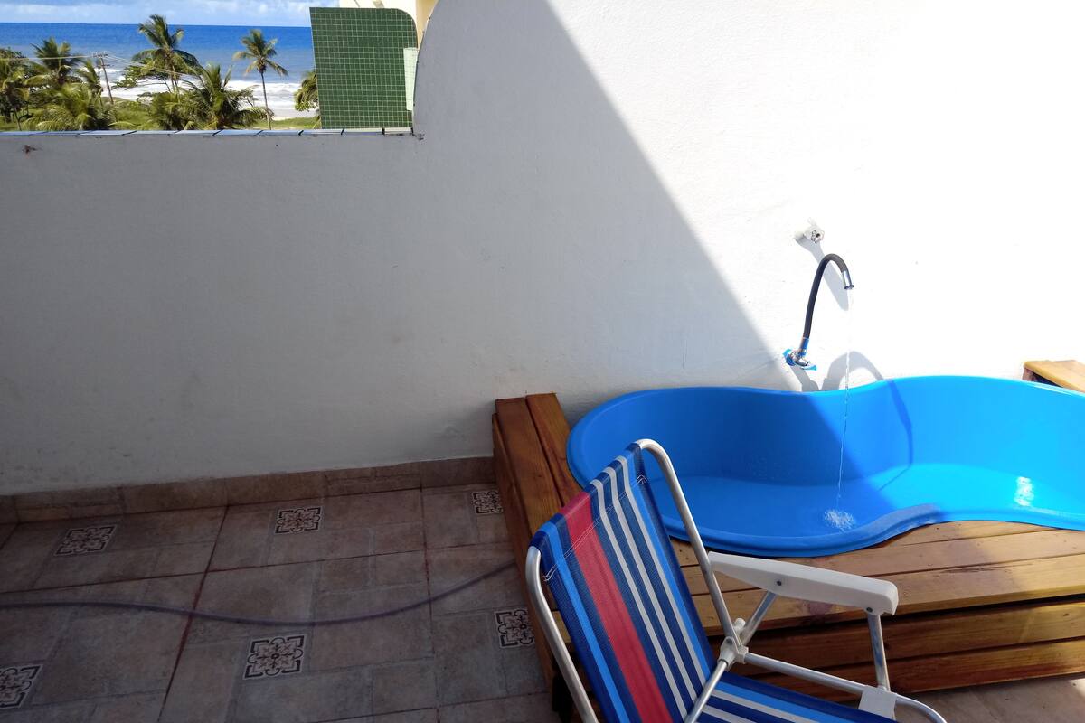 Cobertura família, 2 quartos, piscina particular, de frente para a praia (308B) | Vista para praia/oceano