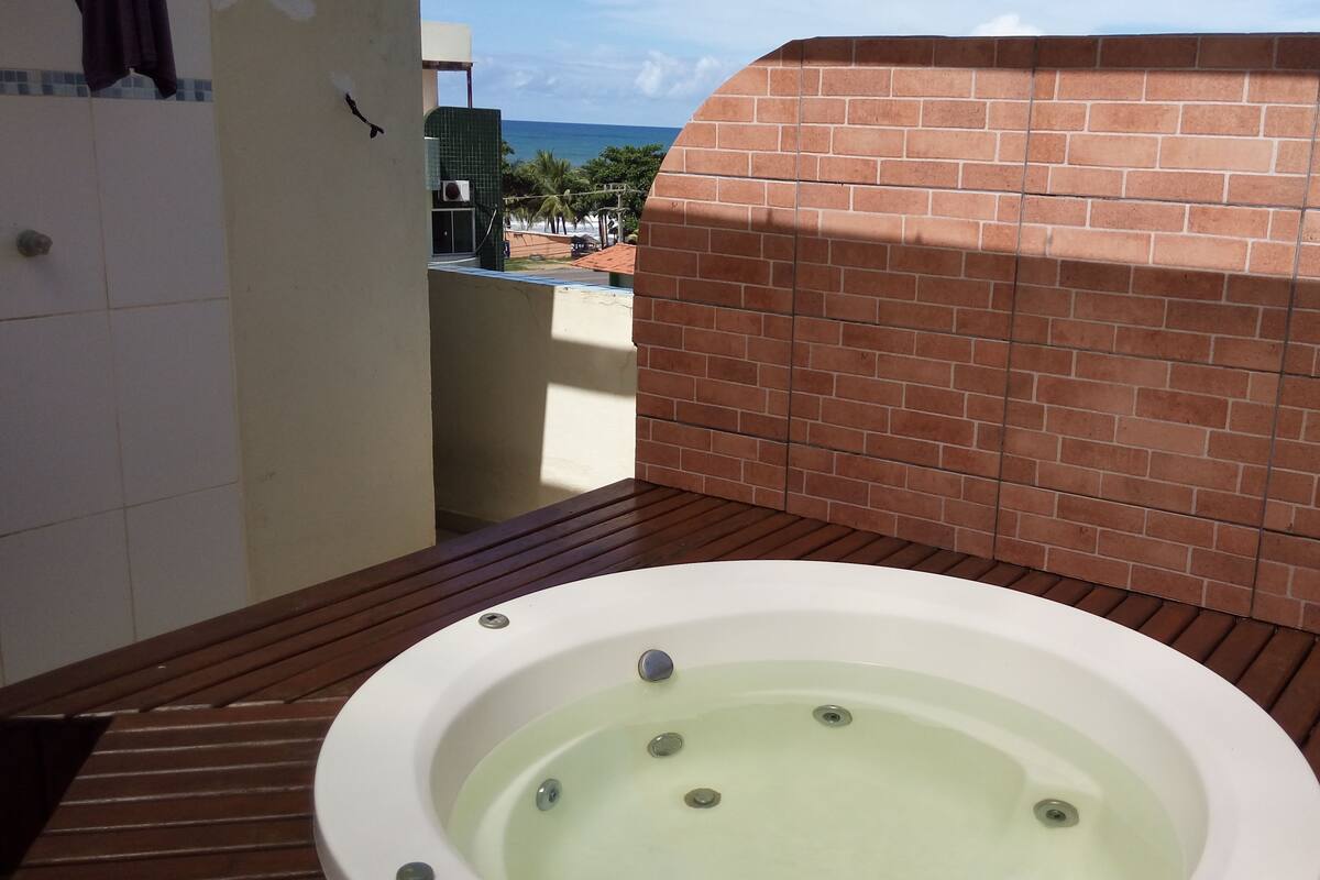Cobertura família, 2 quartos, banheira de imersão, vista para o oceano (307B) | Banheira de hidromassagem particular