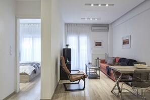 Apartment, 1 Bedroom | Living area | Flat-screen TV - Modern Elegant Apt at Kolonaki (Athens)