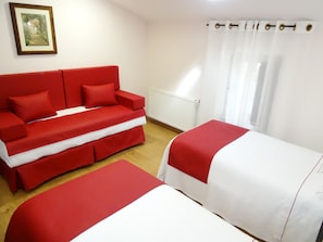 Blackout curtains, free WiFi, bed sheets