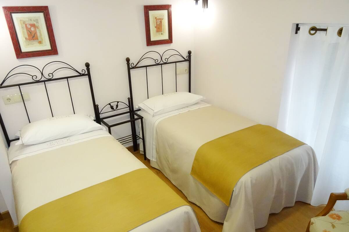 Blackout curtains, free WiFi, bed sheets