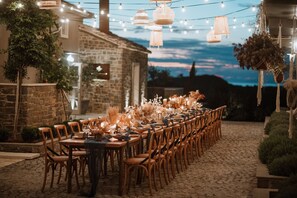 Outdoor wedding area