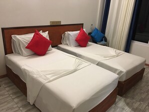 Deluxe Double Room, 2 Double Beds | In-room safe, blackout drapes, free WiFi, bed sheets