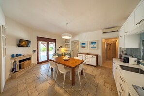 Villa, 3 Bedrooms | Private kitchen | Coffee/tea maker, full-size fridge, oven, stovetop - TD Villa Luna Trulli with Large Pool (Castellana Grotte)