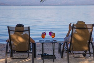 Private beach, sun loungers, snorkeling, kayaking