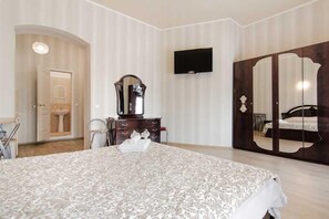 公寓, 1 张双人床 | 办公桌、熨斗/熨衣板、免费 WiFi、床单