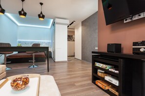 Departamento, 1 habitación | Escritorio, tabla de planchar con plancha, wifi gratis y ropa de cama 