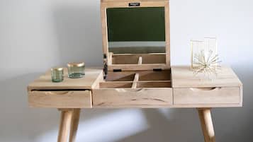 Hypo-allergenic bedding, individually furnished, desk, soundproofing