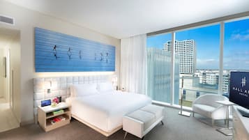 Frette Italian sheets, premium bedding, in-room safe