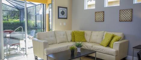 Villa, 5 Bedrooms | Living area | Flat-screen TV