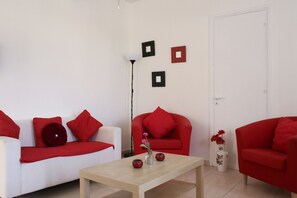 Apartment (104) | Living area | Flat-screen TV - Constantia Gardens Apartments (Paphos)