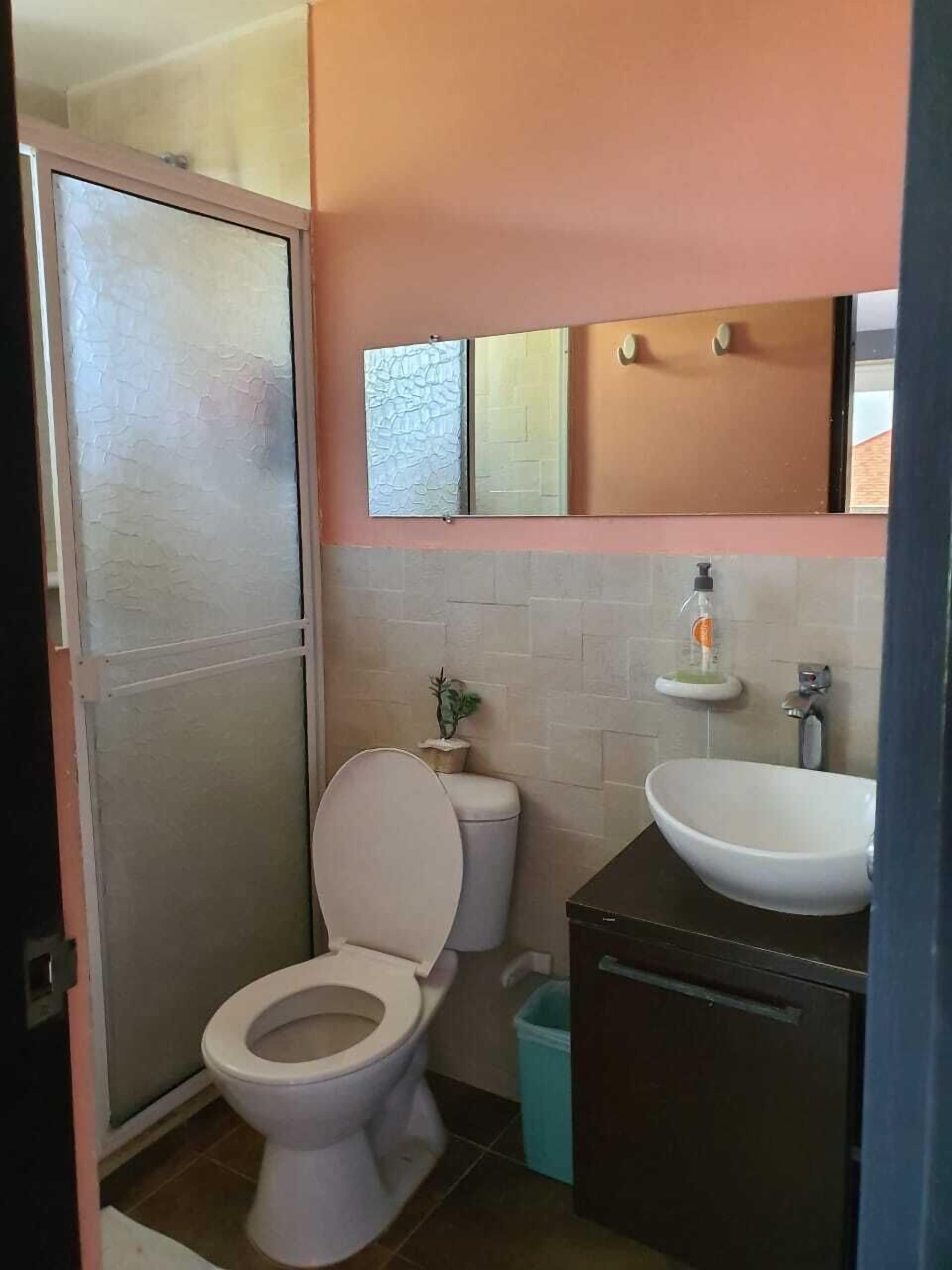 superior apartment, multiple beds, garden view | bathroom | shower, free toiletries, towels, soap