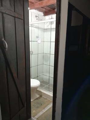 Ducha, toallas, papel higiénico