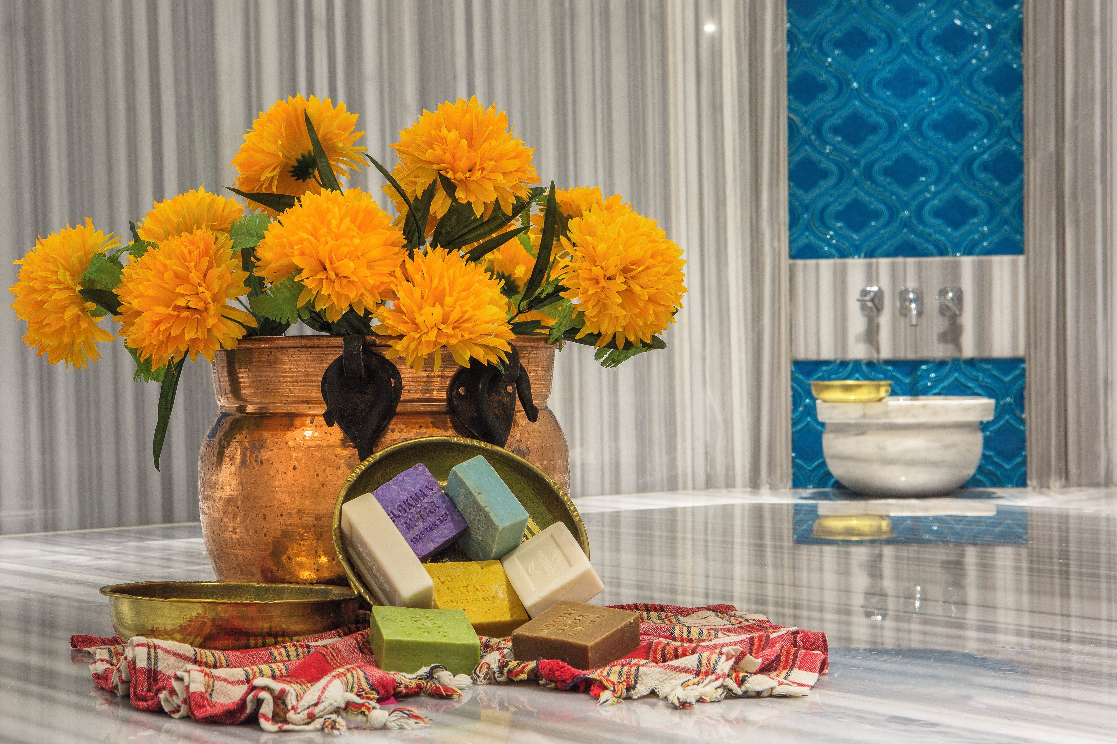 turkish bath/hammam, facials, massages