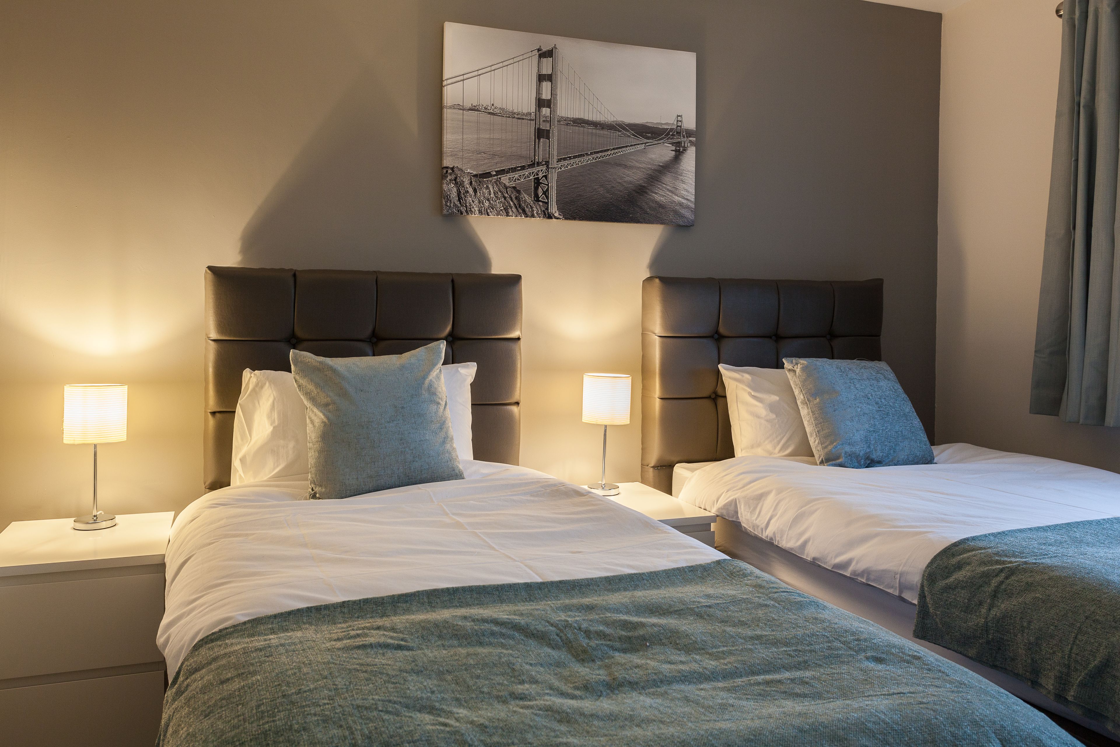 Egyptian cotton sheets, premium bedding, iron/ironing board, free WiFi