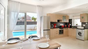 Villa, 2 Bedrooms, Private Pool | Living area | 43-inch flat-screen TV with satellite channels, TV, stereo