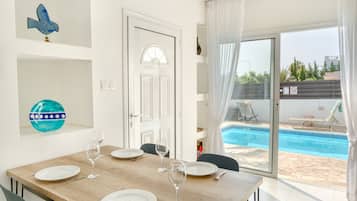 Villa, 2 Bedrooms, Private Pool | Living area | 43-inch flat-screen TV with satellite channels, TV, stereo