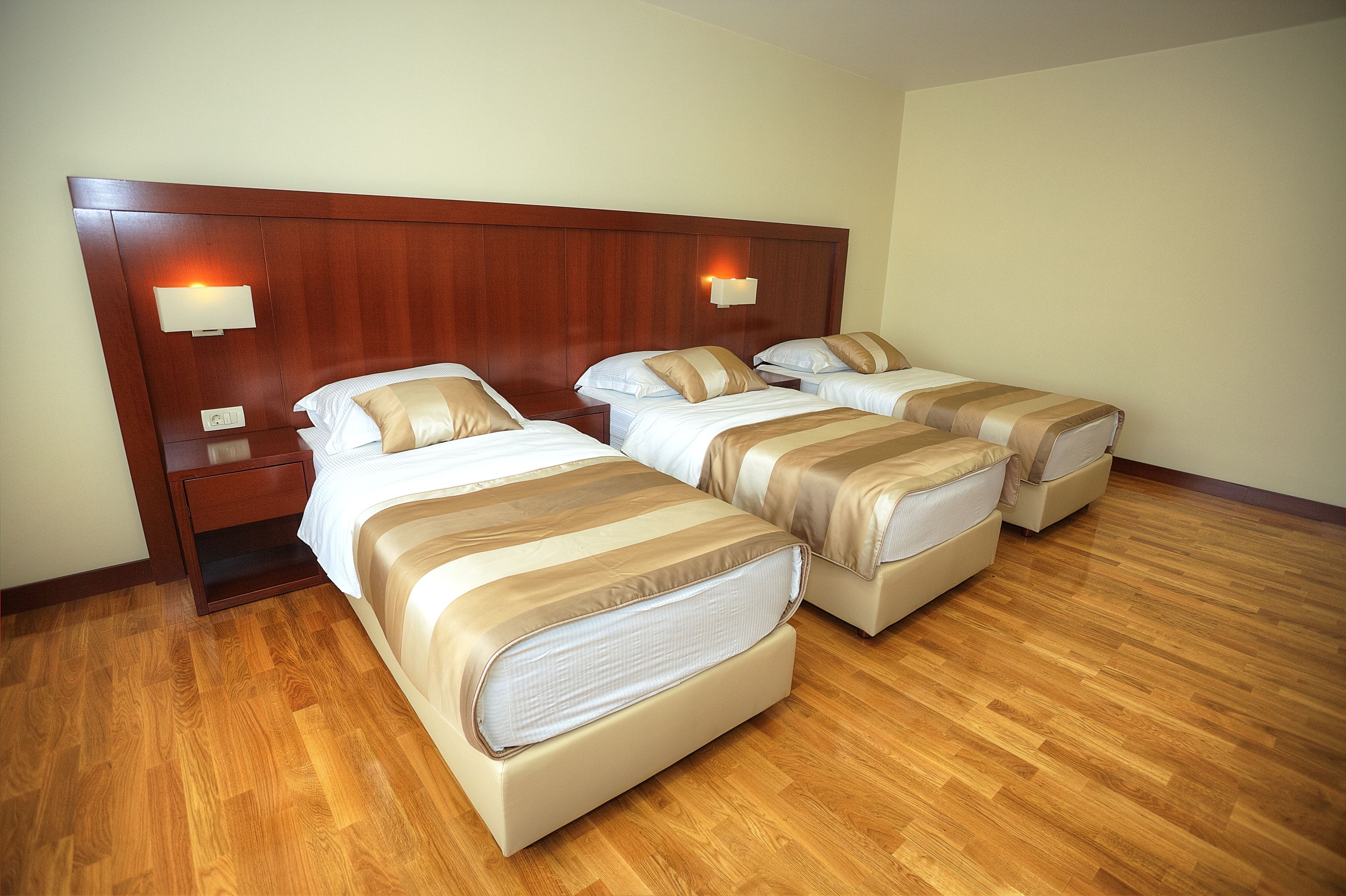 standard triple room, 3 single beds, mountain view | premium bedding, in-room safe, desk, laptop workspace