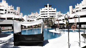 A heated pool