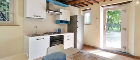 Fridge, oven, stovetop, dishwasher