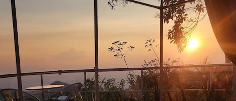 Romantic Tent, 1 Queen Bed, Hot Tub, Mountainside | Terrace/patio