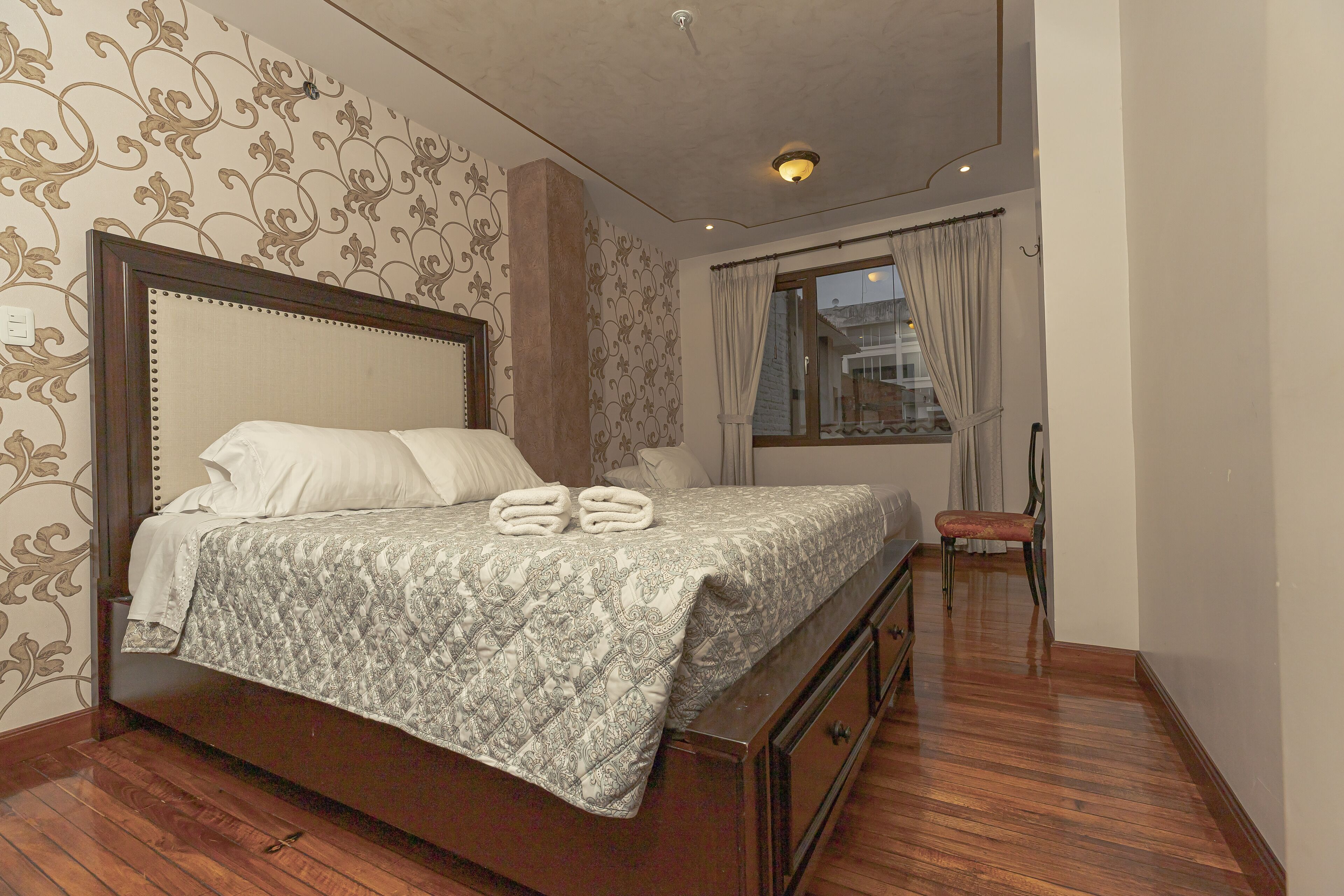 Family Triple Room, Courtyard View | Premium bedding, soundproofing, WiFi (free), bed sheets