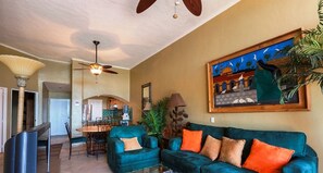 Condo, 2 Bedrooms | Living area | Flat-screen TV, DVD player