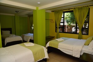 Basic Quadruple Room, Multiple Beds | 1 bedroom, iron/ironing board, free WiFi, bed sheets