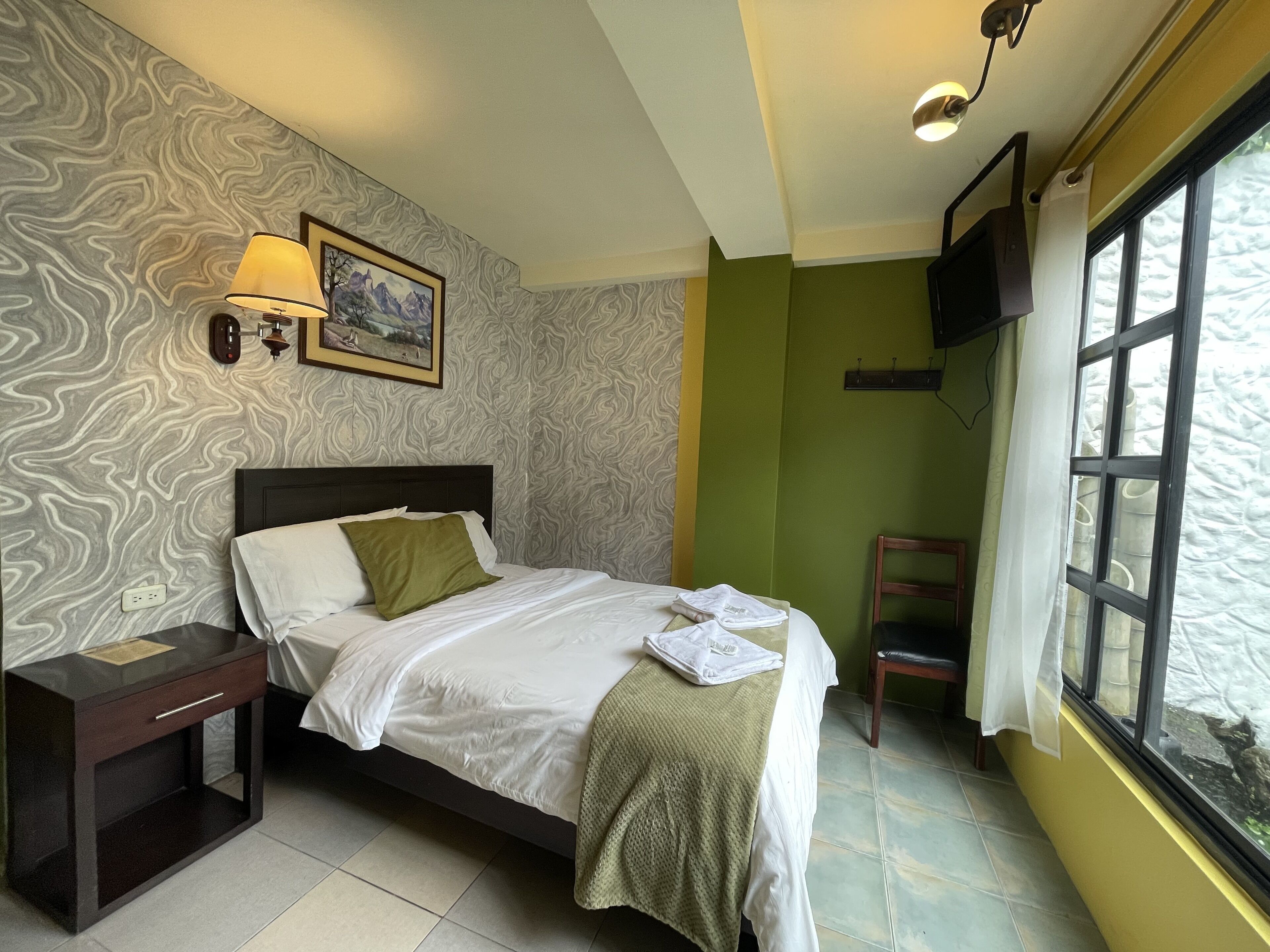 basic double room, 1 queen bed, accessible | iron/ironing board, free wifi, bed sheets